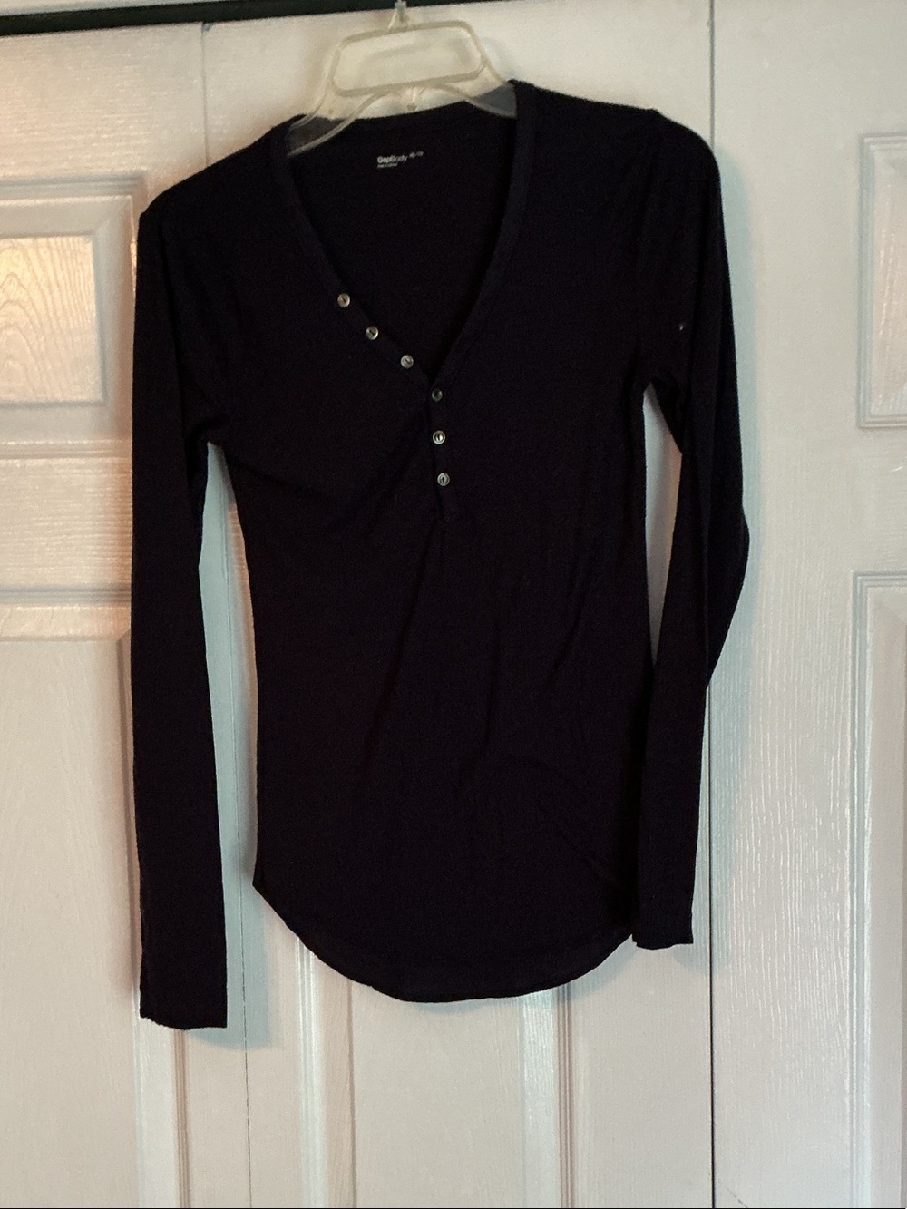 Nike Long Sleeve Henley Tee - Black